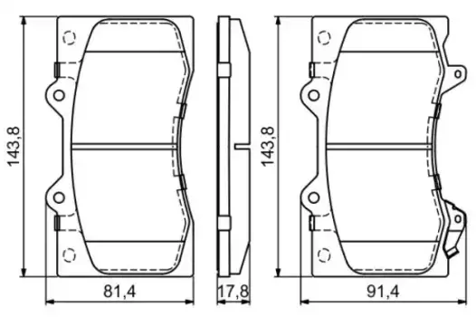 Тормозные колодки дисковые передняя ось BOSCH 0 986 494 693