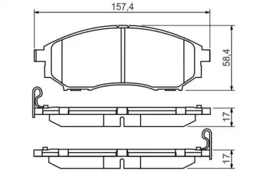 Тормозные колодки дисковые передняя ось BOSCH 0 986 494 295