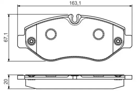 Тормозные колодки дисковые передняя ось BOSCH 0 986 495 113
