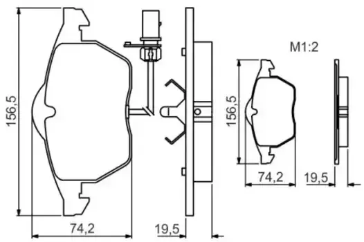 Тормозные колодки дисковые передняя ось BOSCH 0 986 495 232