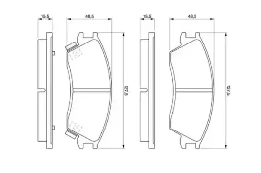 Тормозные колодки дисковые передняя ось BOSCH 0 986 461 127