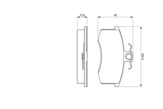 Тормозные колодки дисковые передняя ось BOSCH 0 986 491 700
