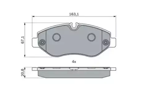Тормозные колодки дисковые передняя ось BOSCH 0 986 494 121