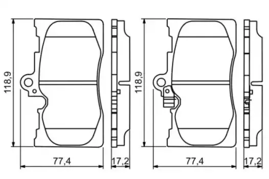 Тормозные колодки дисковые передняя ось BOSCH 0 986 494 252