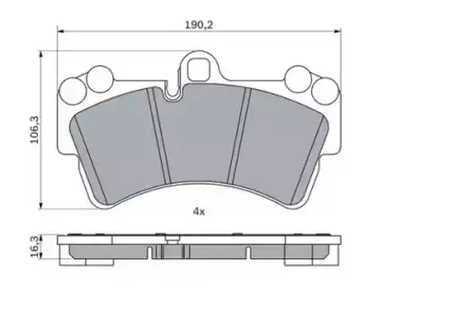 Тормозные колодки дисковые передняя ось BOSCH 0 986 424 739