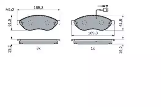 Тормозные колодки дисковые передняя ось BOSCH 0 986 494 111