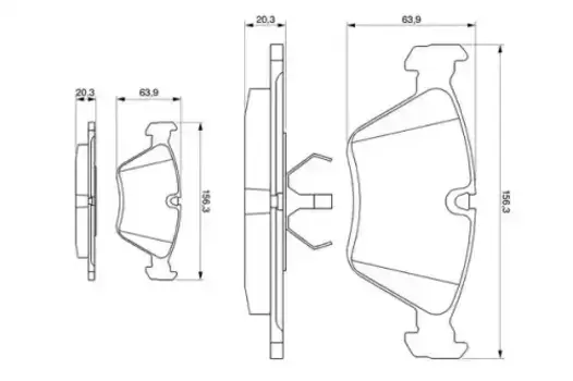 Тормозные колодки дисковые передняя ось BOSCH 0 986 490 640