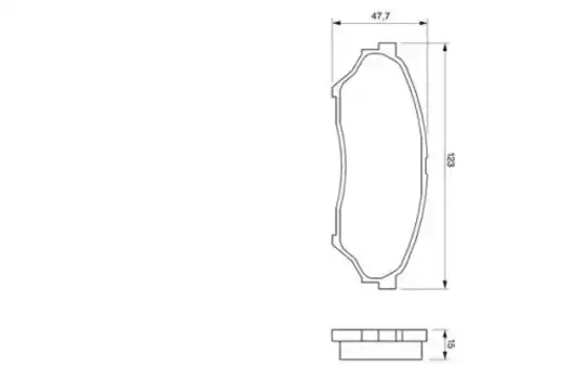 Тормозные колодки дисковые передняя ось BOSCH 0 986 424 713