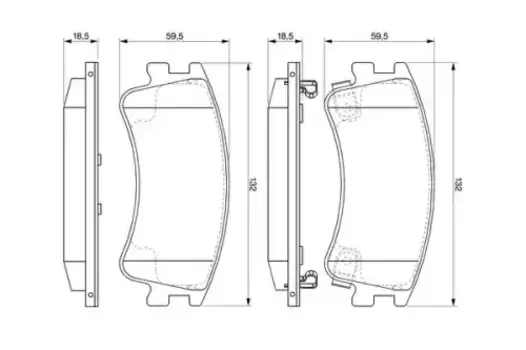Тормозные колодки дисковые передняя ось BOSCH 0 986 494 079