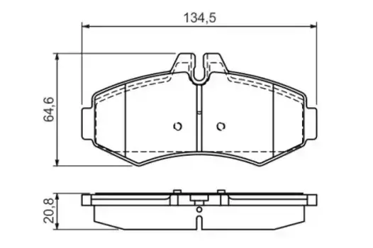 Тормозные колодки дисковые передняя ось BOSCH 0 986 494 013