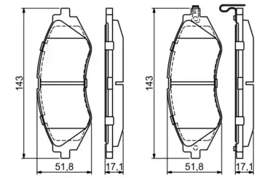 Тормозные колодки дисковые передняя ось BOSCH 0 986 424 474