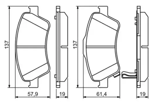Тормозные колодки дисковые передняя ось BOSCH 0 986 494 260