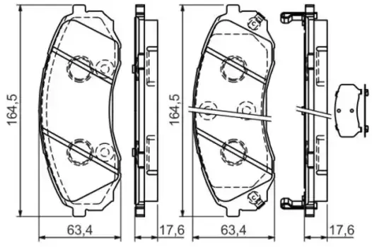 Тормозные колодки дисковые передняя ось BOSCH 0 986 494 377