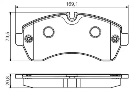 Тормозные колодки дисковые передняя ось BOSCH 0 986 495 107