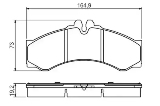 Тормозные колодки дисковые передняя ось BOSCH 0 986 424 832