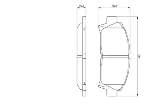 Тормозные колодки дисковые передняя ось BOSCH 0 986 424 799
