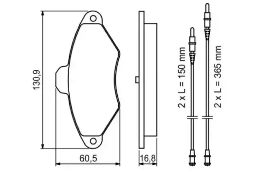 Тормозные колодки дисковые передняя ось BOSCH 0 986 461 757