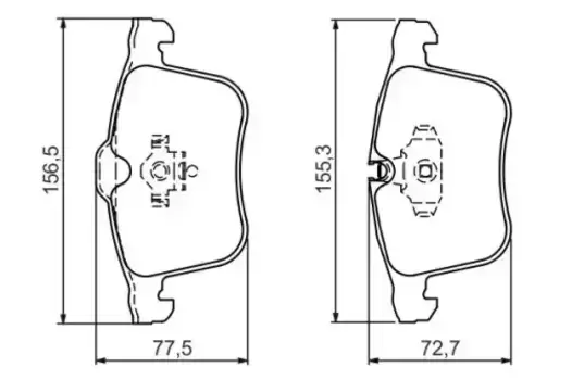 Тормозные колодки дисковые передняя ось BOSCH 0 986 494 280