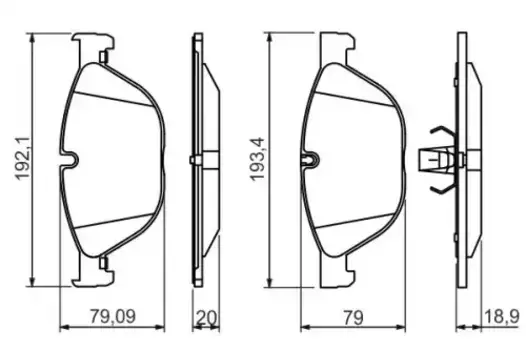 Тормозные колодки дисковые передняя ось BOSCH 0 986 494 429