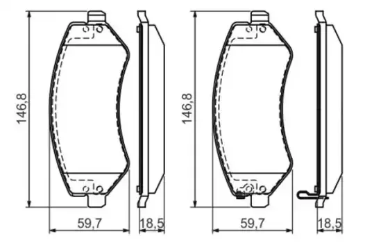 Тормозные колодки дисковые передняя ось BOSCH 0 986 494 357