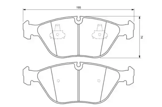 Тормозные колодки дисковые передняя ось BOSCH 0 986 424 649