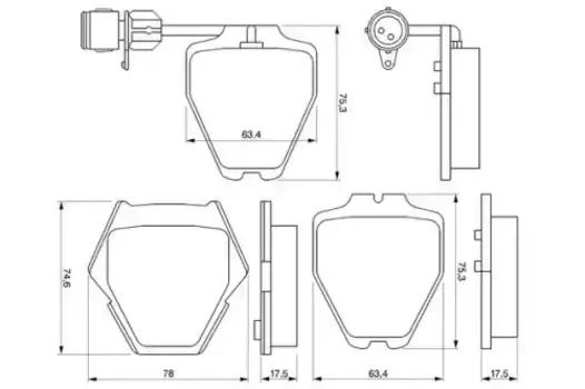 Тормозные колодки дисковые передняя ось BOSCH 0 986 424 689