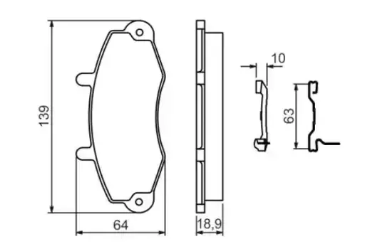 Тормозные колодки дисковые передняя ось BOSCH 0 986 494 292