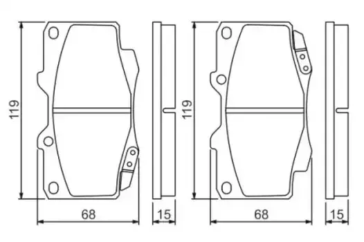 Тормозные колодки дисковые передняя ось BOSCH 0 986 494 497