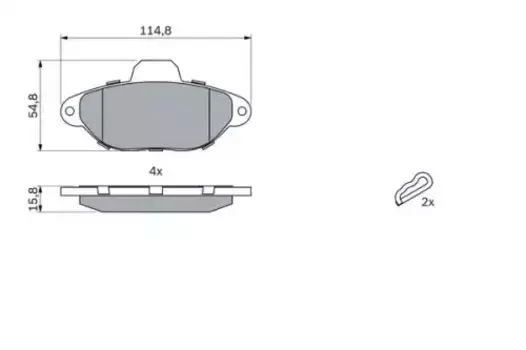 Тормозные колодки дисковые передняя ось BOSCH 0 986 461 119