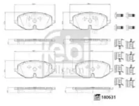 Тормозные колодки дисковые передняя ось FEBI 180631