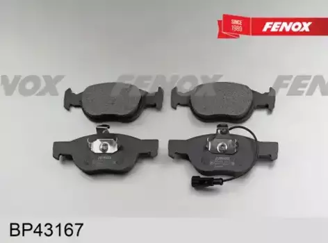 Тормозные колодки дисковые передняя ось FENOX BP43167