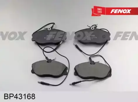 Тормозные колодки дисковые передняя ось FENOX BP43168