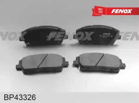 Тормозные колодки дисковые передняя ось FENOX BP43326