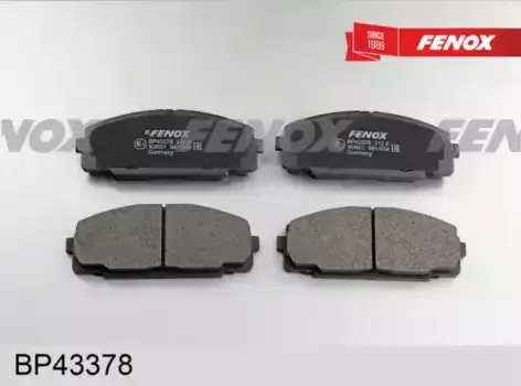Тормозные колодки дисковые передняя ось FENOX BP43378