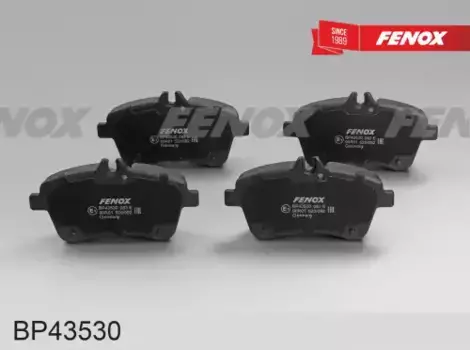 Тормозные колодки дисковые передняя ось FENOX BP43530