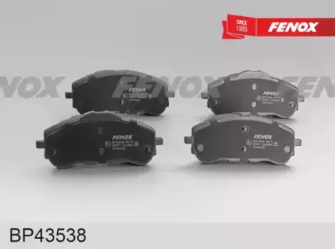 Тормозные колодки дисковые передняя ось FENOX BP43538