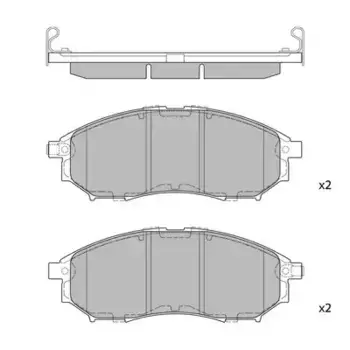 Тормозные колодки дисковые передняя ось HAGEN GP1249