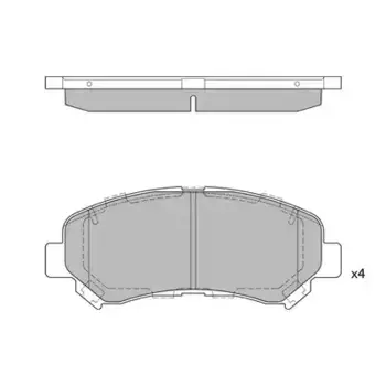 Тормозные колодки дисковые передняя ось HAGEN GP1451