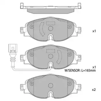 Тормозные колодки дисковые передняя ось HAGEN GP1678
