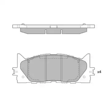 Тормозные колодки дисковые передняя ось HAGEN GP2080