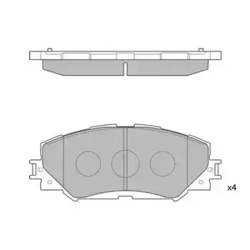 Тормозные колодки дисковые передняя ось HAGEN GP2093