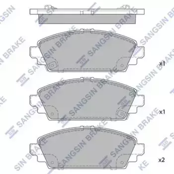 Тормозные колодки дисковые передняя ось HI-Q SP1572