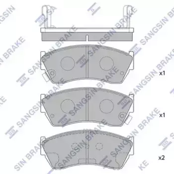 Тормозные колодки дисковые передняя ось HI-Q SP2009