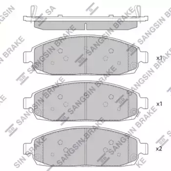Тормозные колодки дисковые передняя ось HI-Q SP1676