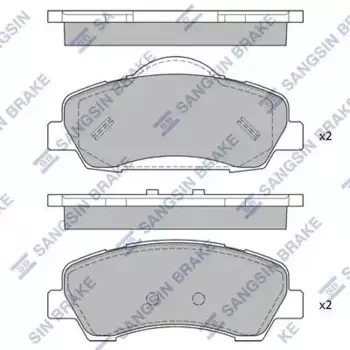 Тормозные колодки дисковые передняя ось HI-Q SP4208