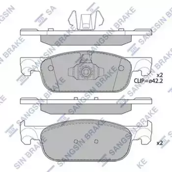 Тормозные колодки дисковые передняя ось HI-Q SP4054