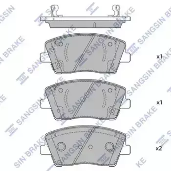 Тормозные колодки дисковые передняя ось HI-Q SP1876