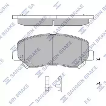 Тормозные колодки дисковые передняя ось HI-Q SP4322