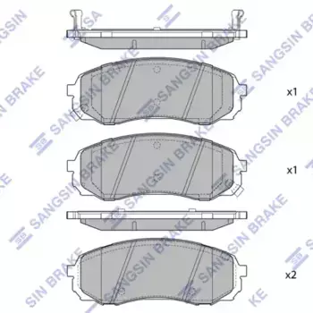 Тормозные колодки дисковые передняя ось HI-Q SP2223