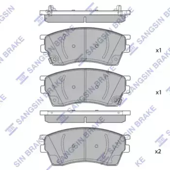 Тормозные колодки дисковые передняя ось HI-Q SP2449
